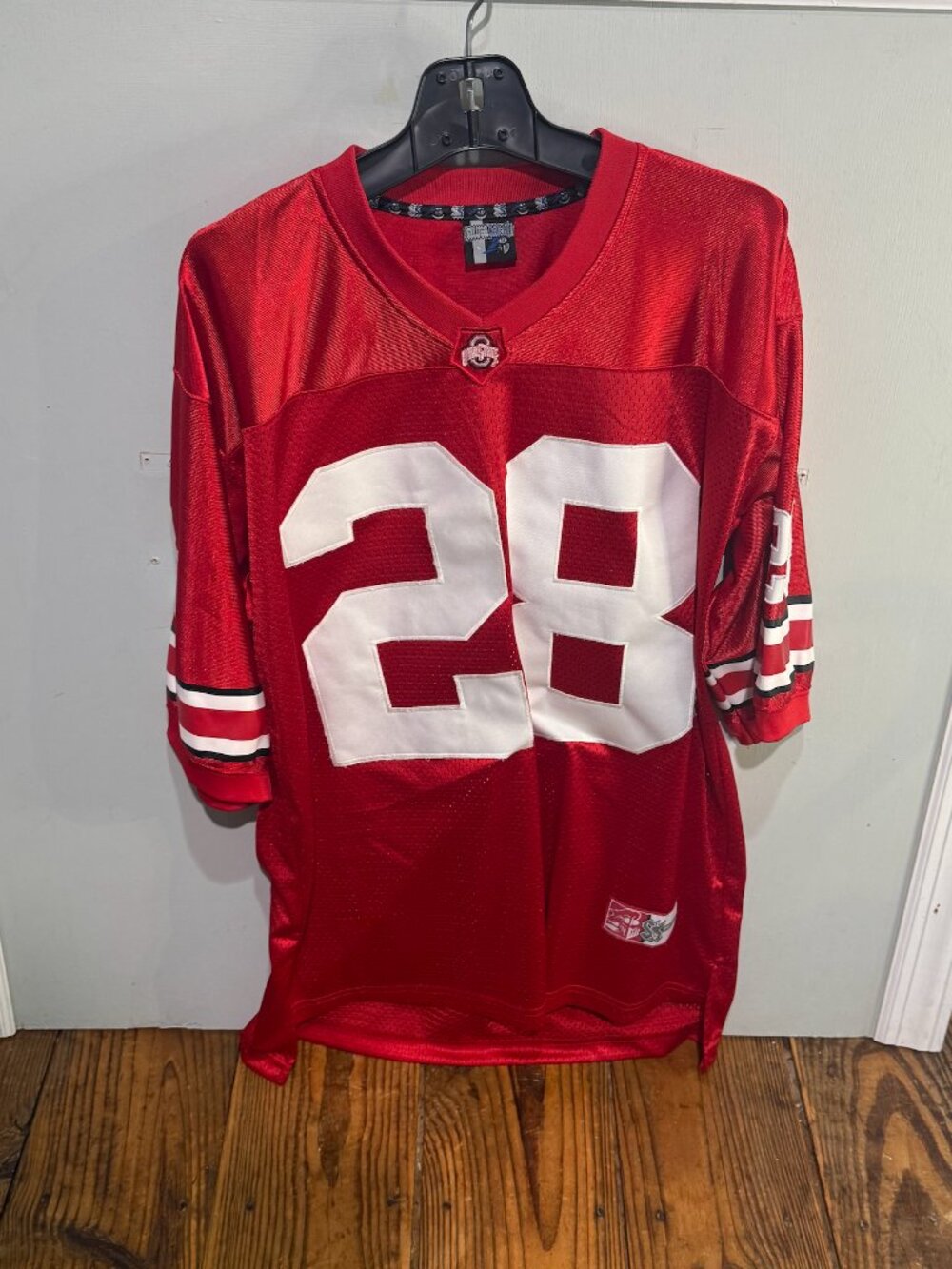 Vintage Ohio State Buckeyes Beanie Wells SEWN Silver Knight Jersey Mens Large